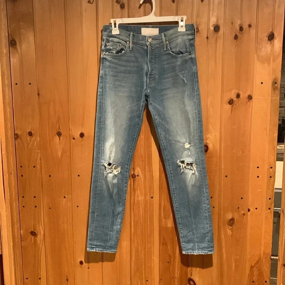 MOTHER stinger high rise distressed jeans